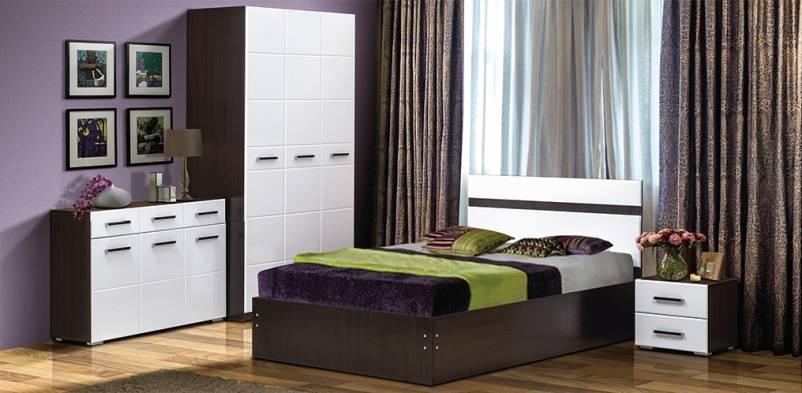 Набор мебели для спальни «Венеция 8» МДФ с кроватью 1400х2000